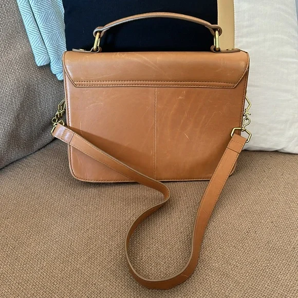 J Crew leather light brown shoulder bag - Picture 3 of 12